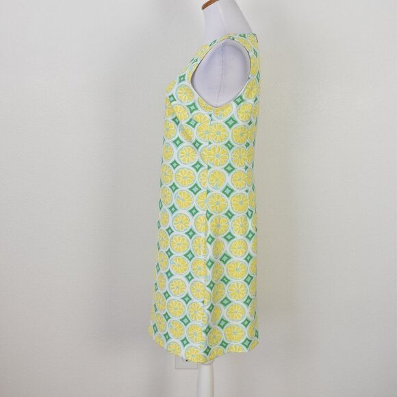 STS Sail To Sable Lemon Print Shift Dress - S - Picture 5 of 9